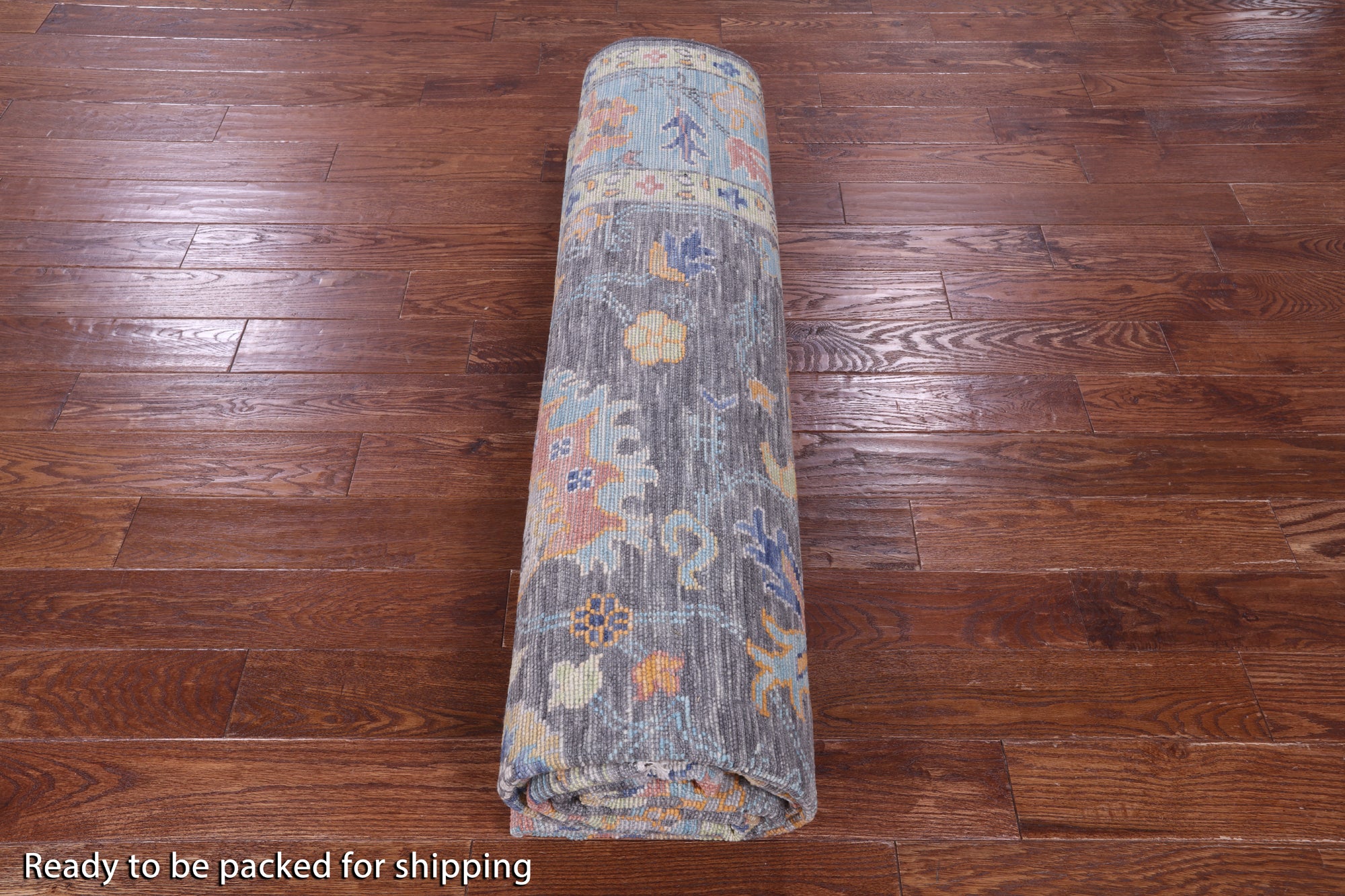 Grey Turkish Oushak Hand Knotted Wool Rug - 9' 3" X 12' 3" - Golden Nile