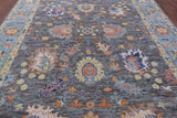 Grey Turkish Oushak Hand Knotted Wool Rug - 9' 3" X 12' 3" - Golden Nile