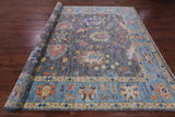 Grey Turkish Oushak Hand Knotted Wool Rug - 9' 3" X 12' 3" - Golden Nile
