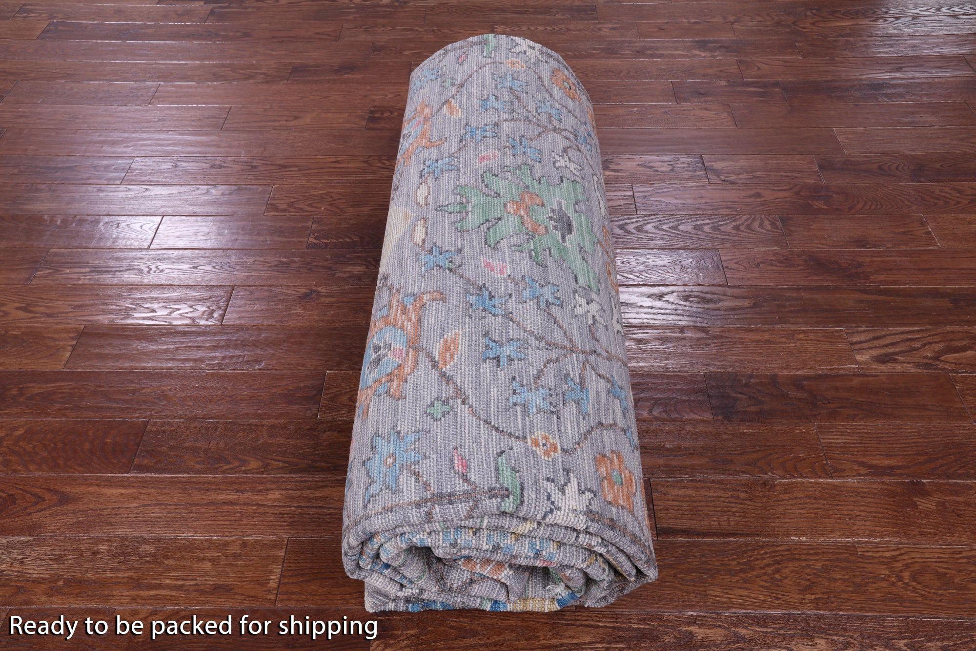 Grey Turkish Oushak Handmade Wool Rug - 12' 3" X 14' 9" - Golden Nile