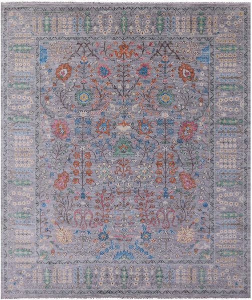 Grey Turkish Oushak Handmade Wool Rug - 12' 3" X 14' 9" - Golden Nile