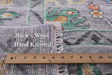 Grey Turkish Oushak Handmade Wool Rug - 12' 3" X 14' 9" - Golden Nile