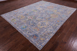 Grey Turkish Oushak Handmade Wool Rug - 8' 2" X 10' 2" - Golden Nile