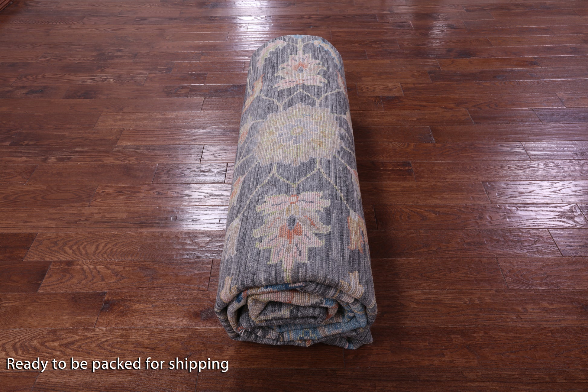 Grey Persian Fine Serapi Handmade Wool Rug - 12' 2" X 15' 1" - Golden Nile