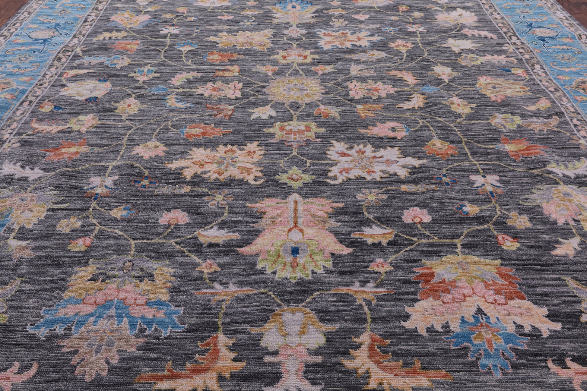 Grey Persian Fine Serapi Handmade Wool Rug - 12' 2" X 15' 1" - Golden Nile