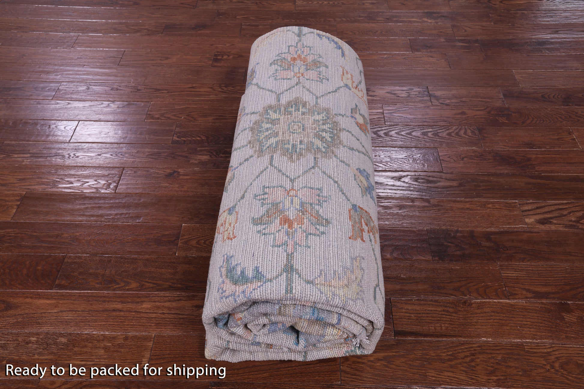 Grey Turkish Oushak Hand Knotted Wool Rug - 10' 3" X 14' 1" - Golden Nile