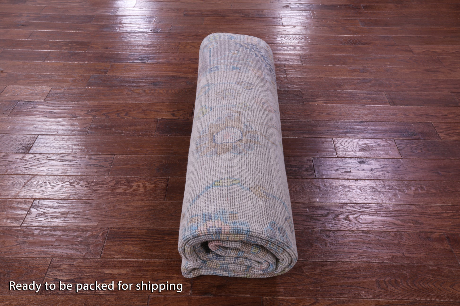 Ivory Turkish Oushak Hand Knotted Wool Rug - 7' 10" X 10' 8" - Golden Nile