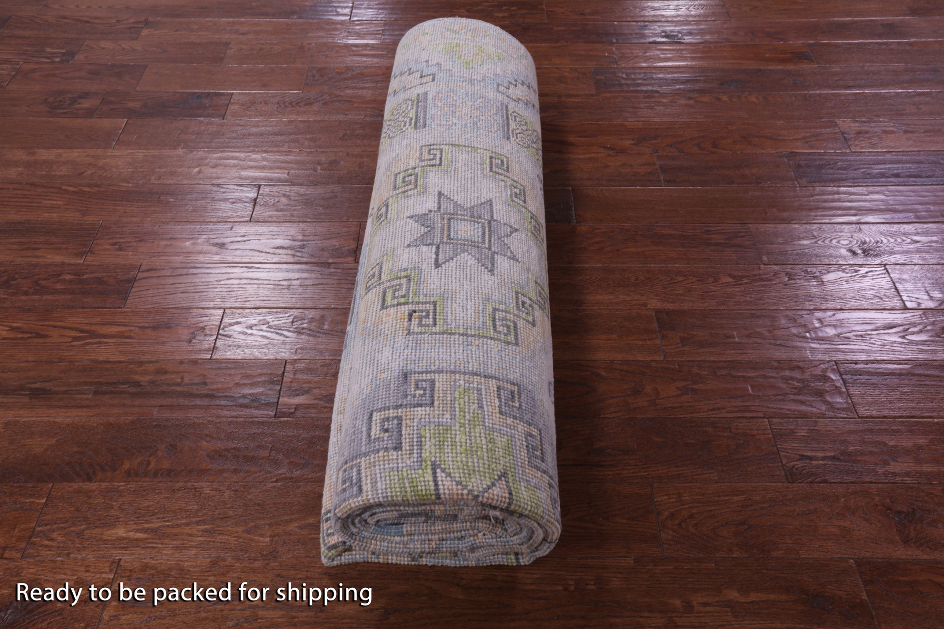 Ivory Turkmen Ersari Hand Knotted Wool Rug - 8' 0" X 10' 5" - Golden Nile