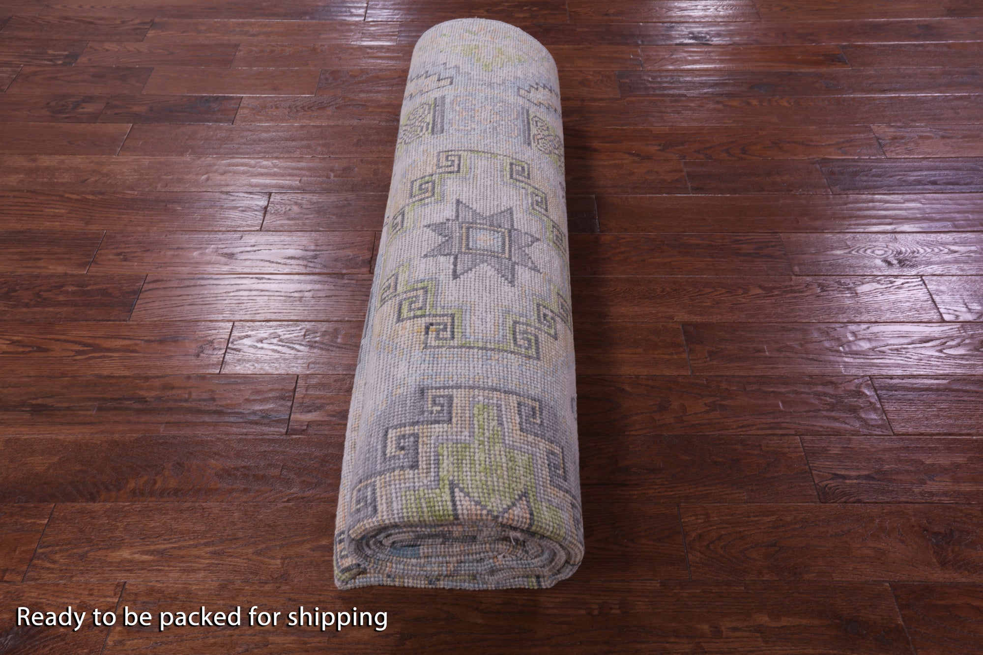 Ivory Turkmen Ersari Hand Knotted Wool Rug - 8' 0" X 10' 5" - Golden Nile