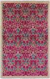 Ivory William Morris Handmade Wool Area Rug - 6' 1" X 9' 3" - Golden Nile