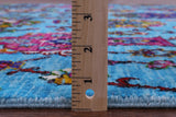 Blue Persian Tabriz Handmade Wool & Silk Rug - 6' 1" X 8' 10" - Golden Nile
