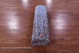 Contemporary Hand Knotted Wool & Silk Rug - 8' 0" X 9' 11" - Golden Nile