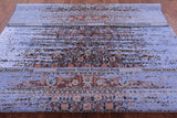 Contemporary Hand Knotted Wool & Silk Rug - 8' 0" X 9' 11" - Golden Nile