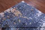 Abstract Contemporary Hand Knotted Wool & Silk Rug - 8' 11" X 11' 11" - Golden Nile