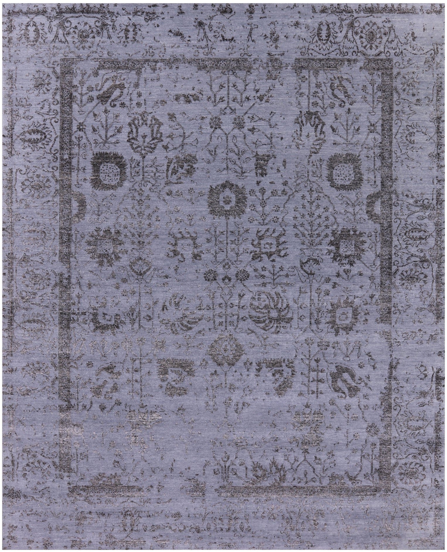 Persian Tabriz Handmade Wool & Silk Rug - 8' 0" X 9' 9" - Golden Nile