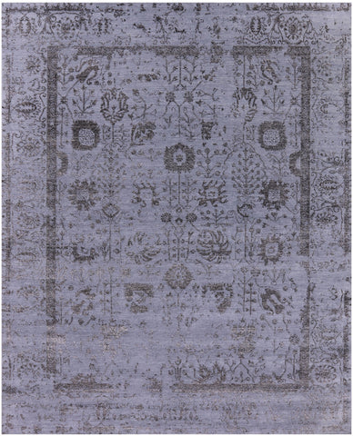 Persian Tabriz Handmade Wool & Silk Rug - 8' 0