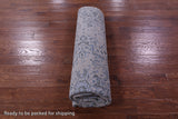 Grey Persian Fine Serapi Hand Knotted Wool & Silk Rug - 7' 11" X 9' 9" - Golden Nile