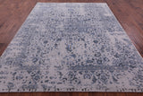 Grey Persian Fine Serapi Hand Knotted Wool & Silk Rug - 7' 11" X 9' 9" - Golden Nile