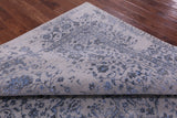 Grey Persian Fine Serapi Hand Knotted Wool & Silk Rug - 7' 11" X 9' 9" - Golden Nile
