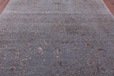 Grey Persian Fine Serapi Hand Knotted Wool & Silk Rug - 8' 1" X 10' 0" - Golden Nile