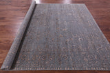 Grey Persian Fine Serapi Hand Knotted Wool & Silk Rug - 8' 1" X 10' 0" - Golden Nile