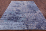Grey Persian Fine Serapi Hand Knotted Wool & Silk Rug - 7' 11" X 10' 1" - Golden Nile