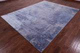 Grey Persian Fine Serapi Hand Knotted Wool & Silk Rug - 7' 11" X 10' 1" - Golden Nile
