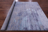 Grey Persian Fine Serapi Hand Knotted Wool & Silk Rug - 7' 11" X 10' 1" - Golden Nile