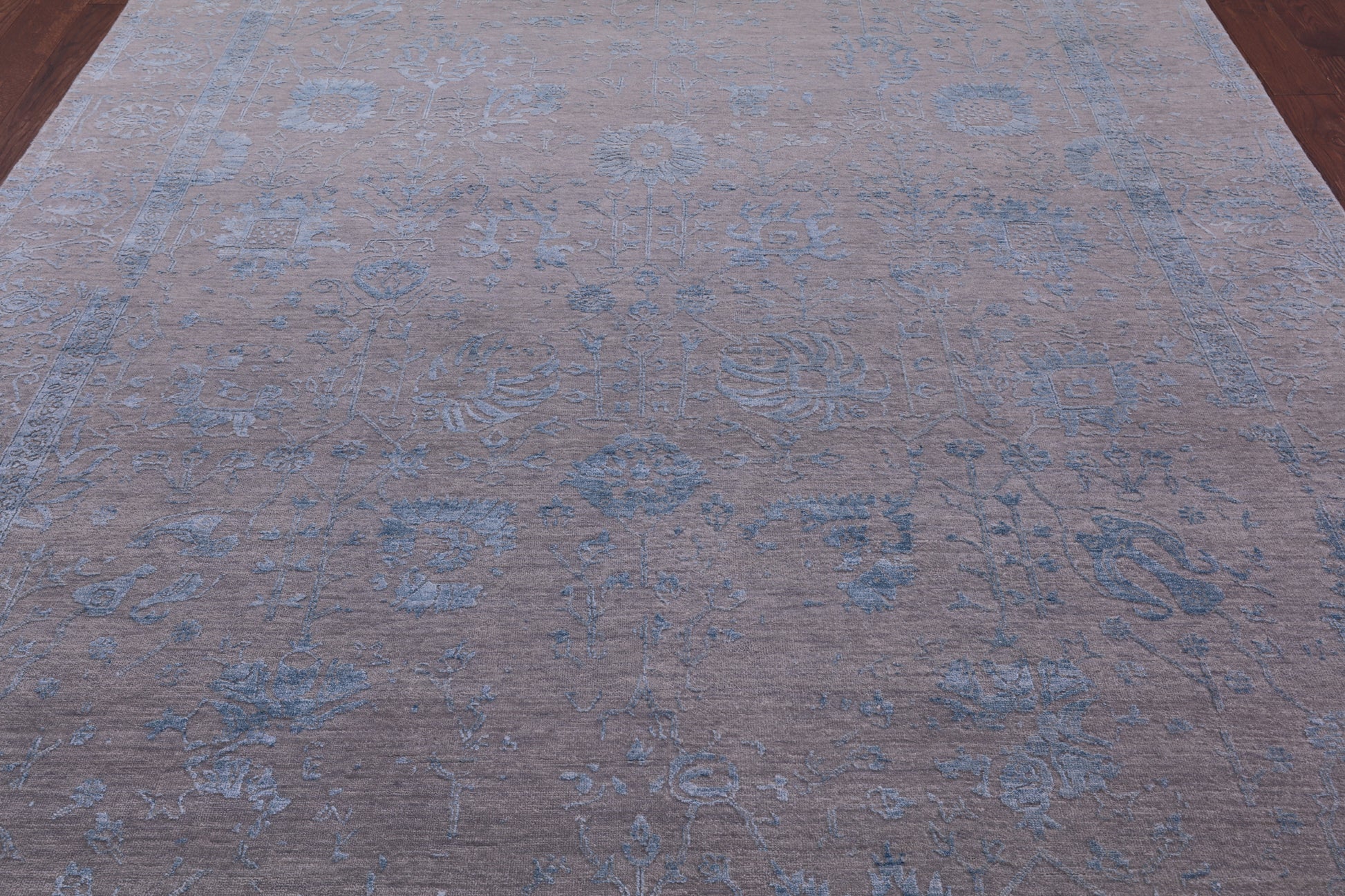 Grey Persian Tabriz Handmade Wool & Silk Rug - 8' 0" X 10' 1" - Golden Nile
