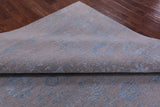Grey Persian Tabriz Handmade Wool & Silk Rug - 8' 0" X 10' 1" - Golden Nile