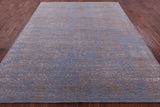 Grey Persian Hand Knotted Wool & Silk Rug - 8' 1" X 10' 1" - Golden Nile