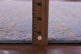 Grey Persian Hand Knotted Wool & Silk Rug - 8' 1" X 10' 1" - Golden Nile