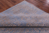 Grey Persian Hand Knotted Wool & Silk Rug - 8' 1" X 10' 1" - Golden Nile