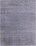 Grey Persian Hand Knotted Wool & Silk Rug - 8' 0" X 10' 0" - Golden Nile