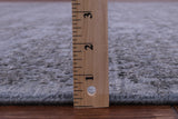 Grey Persian Hand Knotted Wool & Silk Rug - 8' 0" X 10' 0" - Golden Nile