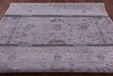 Grey Persian Tabriz Hand Knotted Wool & Silk Rug - 8' 1" X 9' 10" - Golden Nile