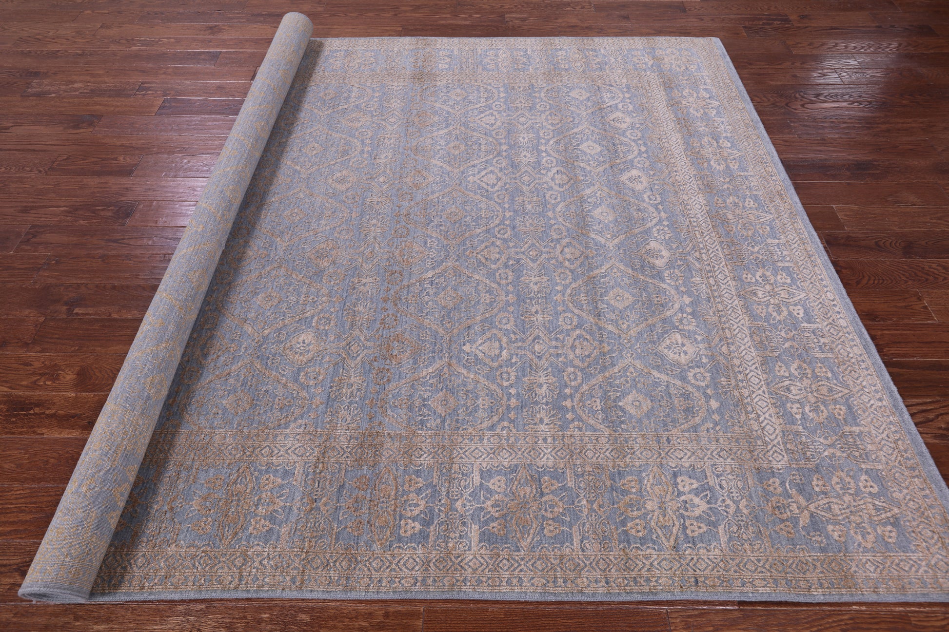 Persian Tabriz Hand Knotted Wool & Silk Rug - 7' 11" X 9' 9" - Golden Nile
