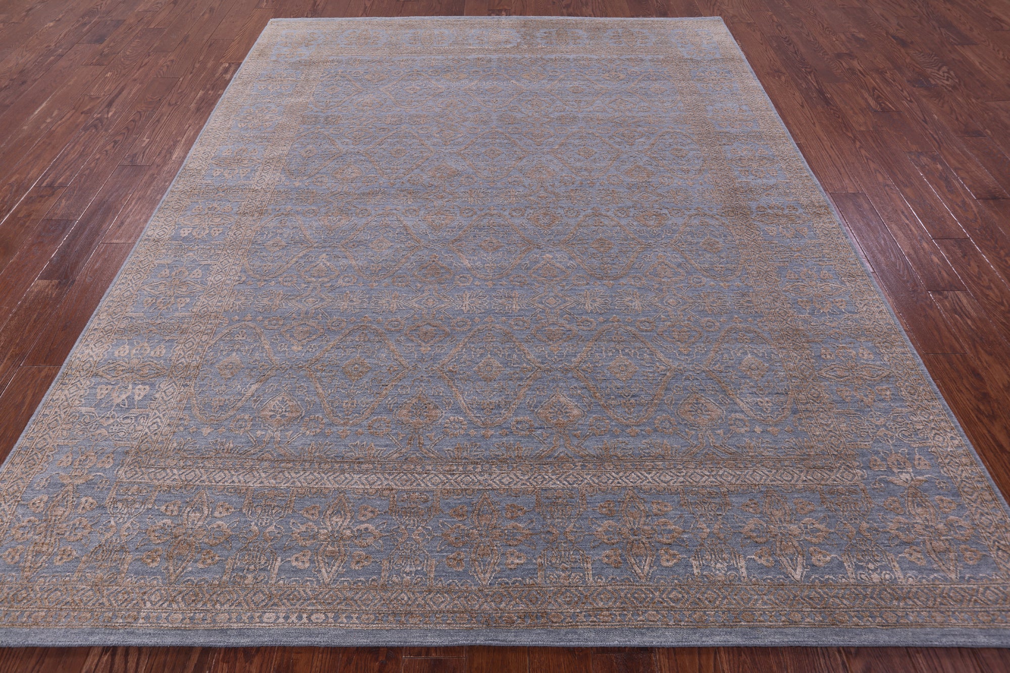 Persian Tabriz Hand Knotted Wool & Silk Rug - 7' 11" X 9' 9" - Golden Nile
