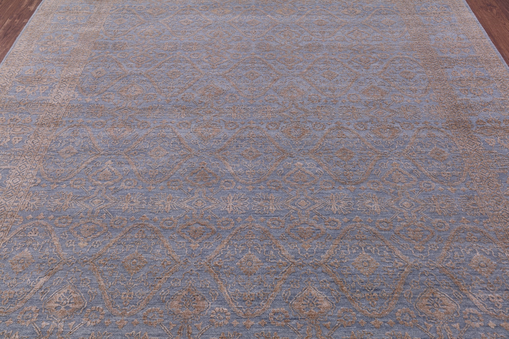 Persian Tabriz Hand Knotted Wool & Silk Rug - 7' 11" X 9' 9" - Golden Nile