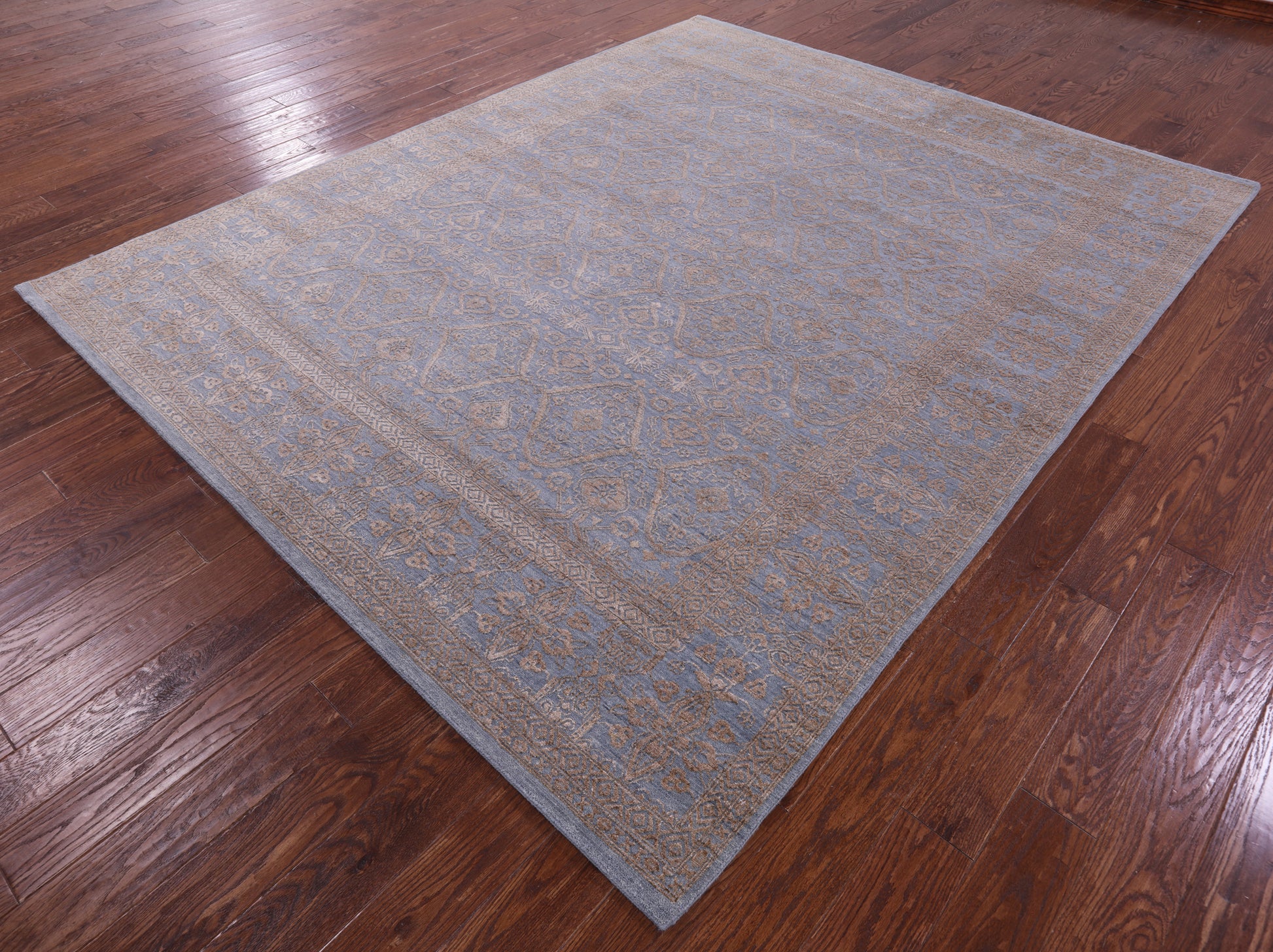 Persian Tabriz Hand Knotted Wool & Silk Rug - 7' 11" X 9' 9" - Golden Nile