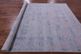 Grey Persian Tabriz Hand Knotted Wool & Silk Rug - 7' 11" X 9' 8" - Golden Nile