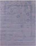 Grey Persian Tabriz Hand Knotted Wool & Silk Rug - 7' 11" X 9' 8" - Golden Nile