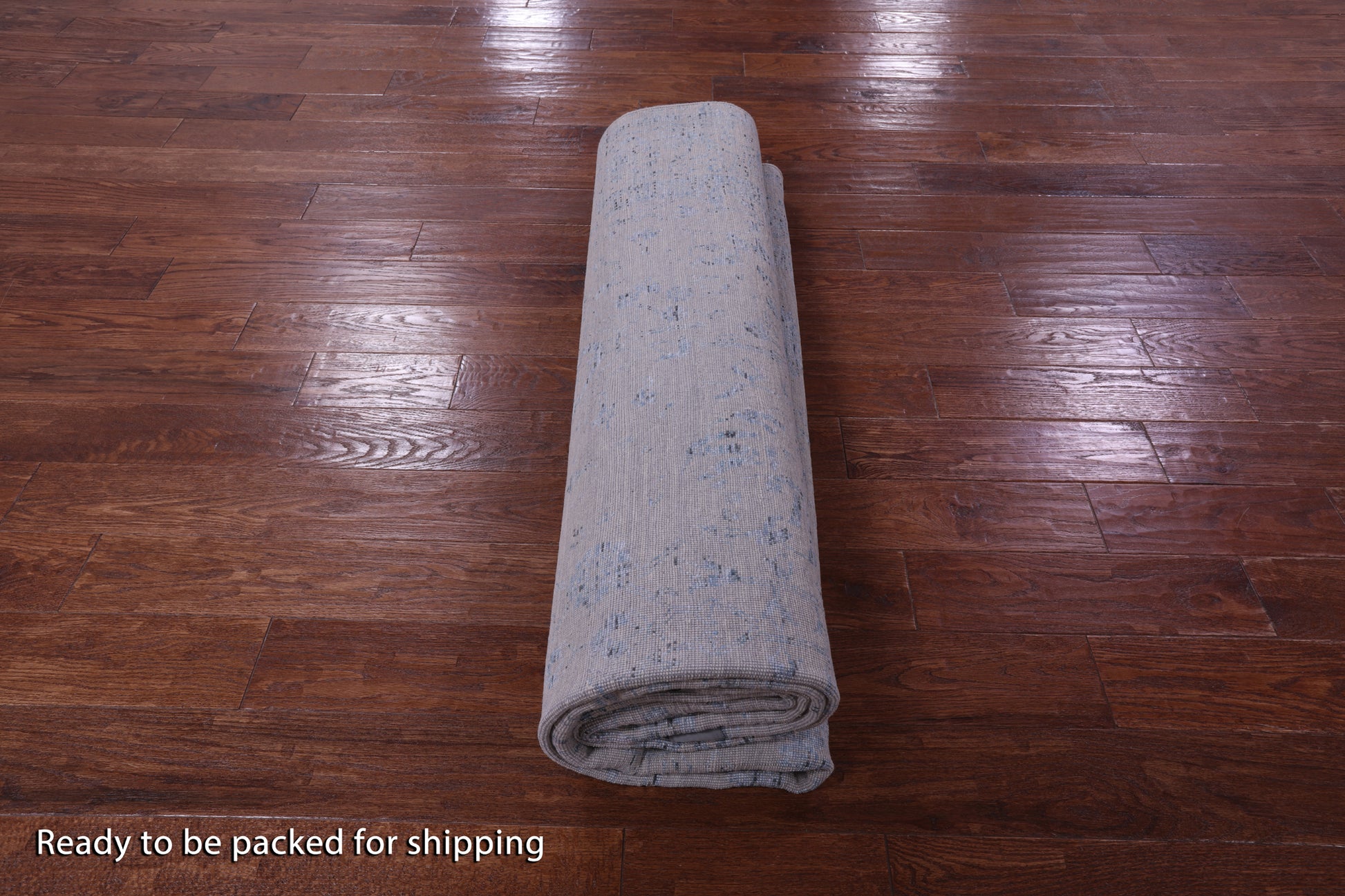 Grey Persian Tabriz Hand Knotted Wool & Silk Rug - 7' 11" X 9' 11" - Golden Nile