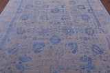 Grey Persian Hand Knotted Wool & Silk Rug - 8' 0" X 9' 11" - Golden Nile