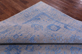 Grey Persian Hand Knotted Wool & Silk Rug - 8' 0" X 9' 11" - Golden Nile