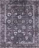 Grey Persian Tabriz Hand Knotted Wool & Silk Rug - 8' 0" X 10' 0" - Golden Nile
