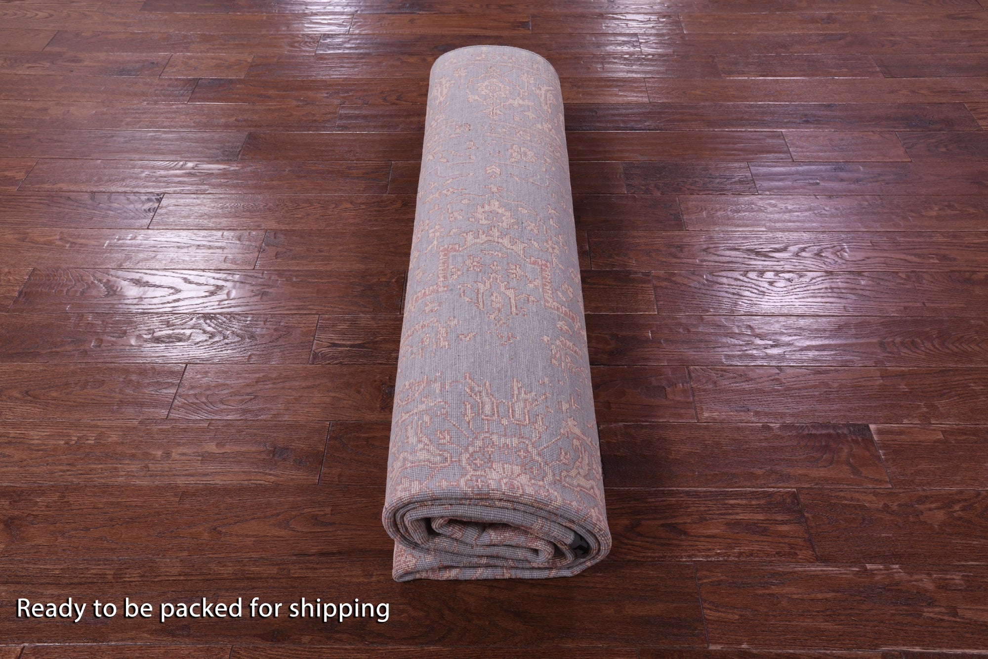Grey Persian Fine Serapi Hand Knotted Wool & Silk Rug - 8' 0" X 10' 1" - Golden Nile