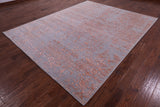Grey Persian Fine Serapi Hand Knotted Wool & Silk Rug - 8' 0" X 10' 1" - Golden Nile