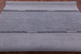 Grey Persian Tabriz Hand Knotted Wool & Silk Rug - 8' 0" X 9' 8" - Golden Nile