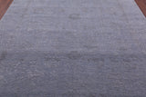 Grey Persian Tabriz Hand Knotted Wool & Silk Rug - 8' 0" X 9' 8" - Golden Nile